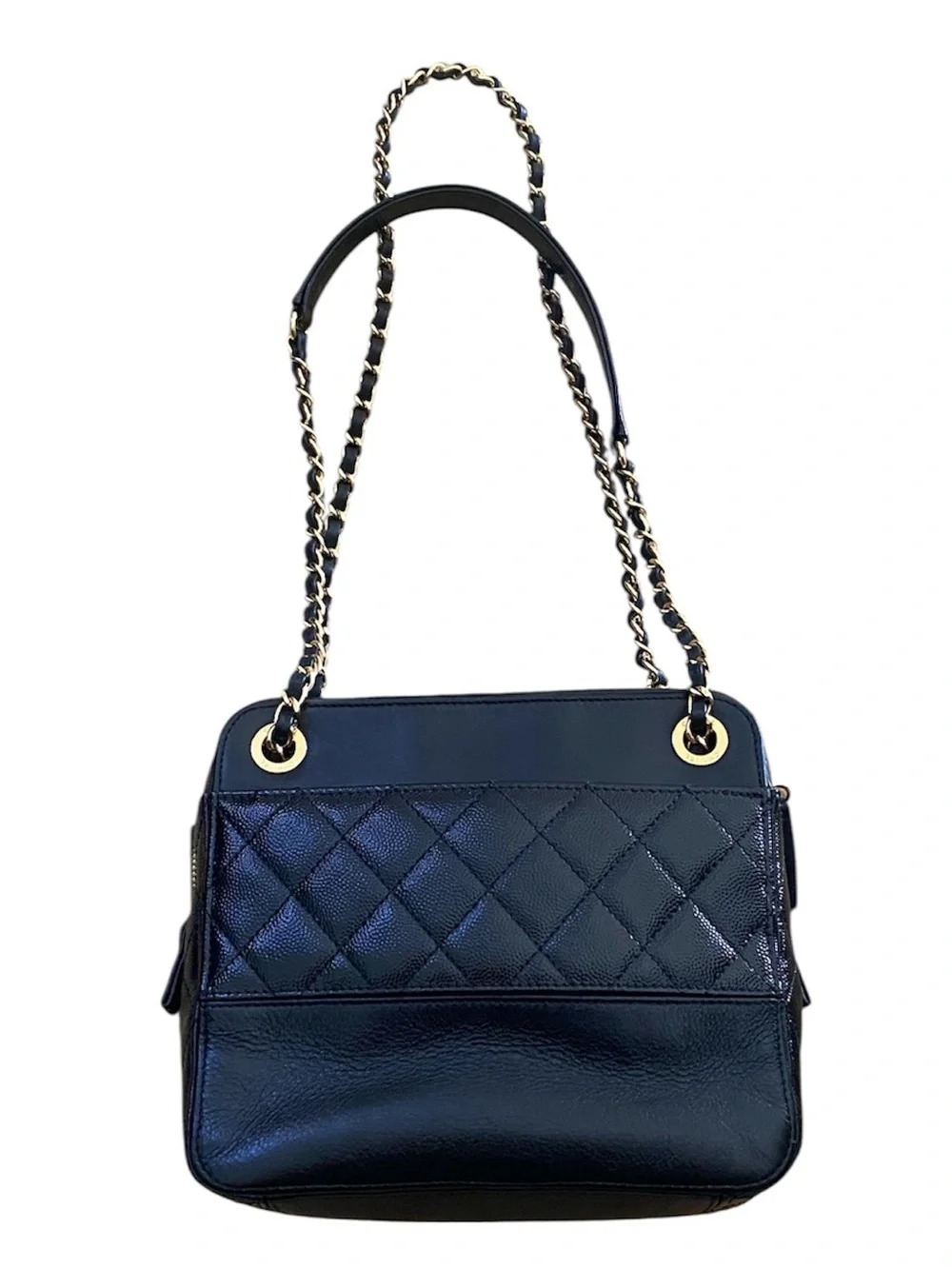 Chanel Lambskin Caviar Camera Case Crossbody Bag